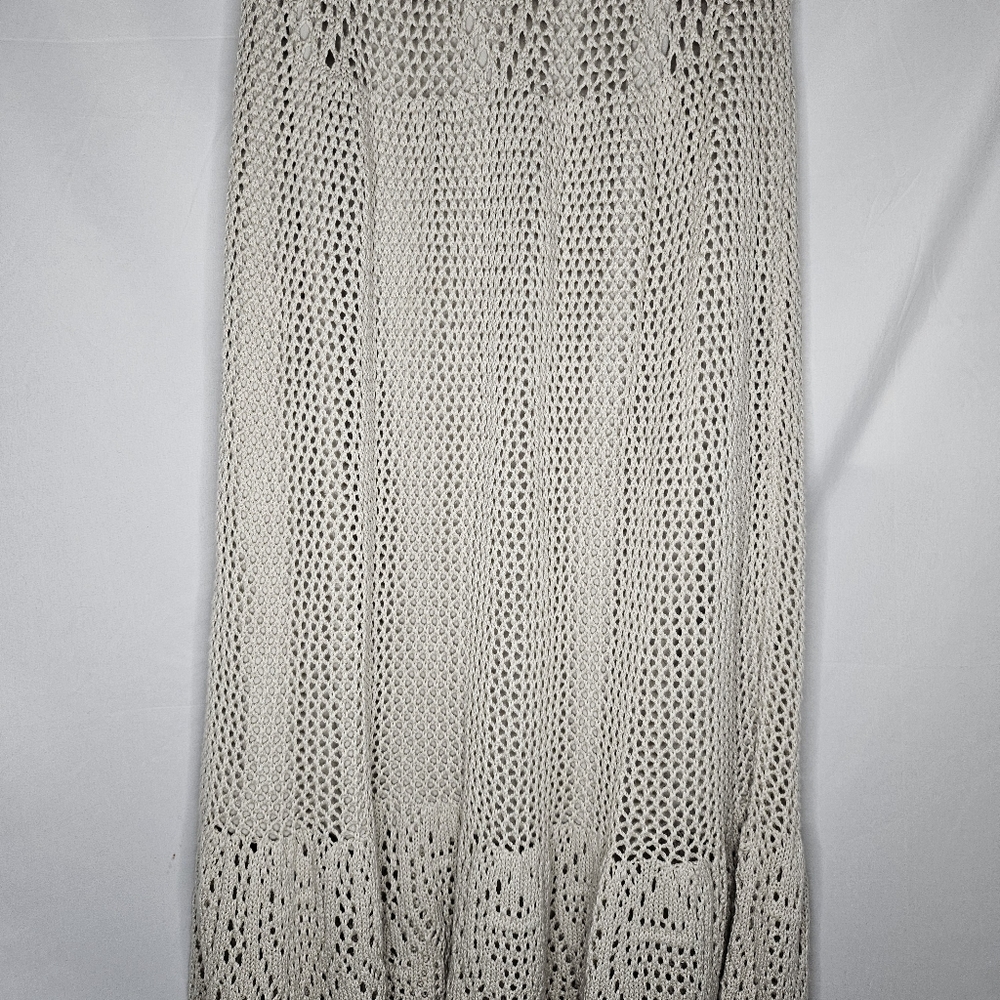 Womens Lovestitch Crochet Maxi Skirt Dress Tassel Lined BOHO Cottagecore Size M - Picture 5 of 14